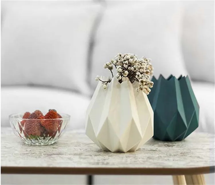 Современный минималистичный керамический оригами ваза мини вазы цветочный горшок ваза Настольная Ваза для свадебного декора аксессуары для домашнего декора