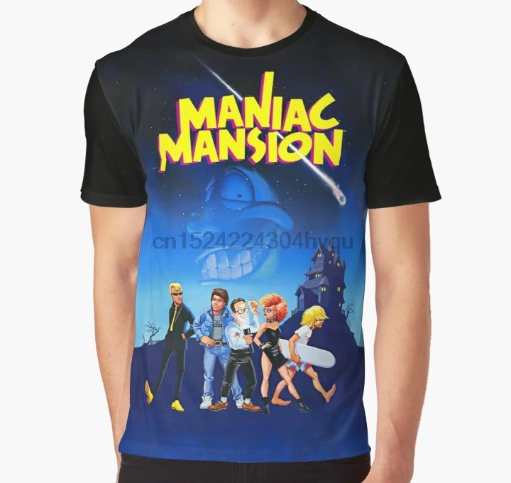 

All Over Print 3D Tshirt Men T Shirt Day of the Tentacle - Maniac Mansion (High Contrast) Full Print Big print Graphic T-Shirt