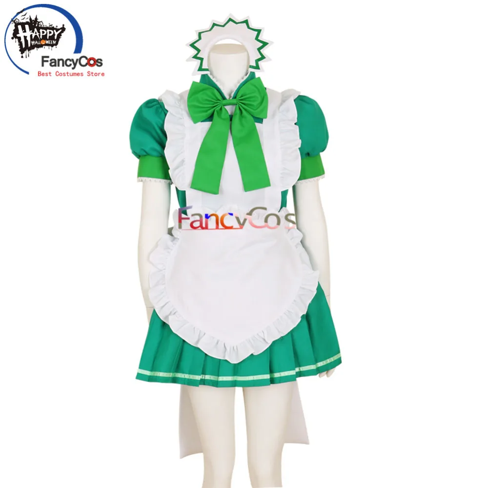 

Halloween Tokyo Mew Mew Retasu Midorikawa Maid Dress Cosplay Costume White Black Game Japanese Anime Outfit