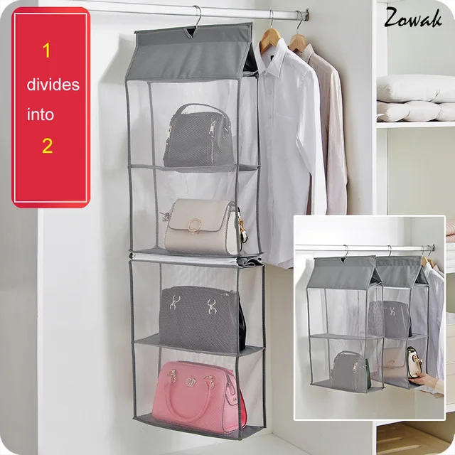 Detachable 6 Compartment Organizer Pouch Hanging Handbag Organizer