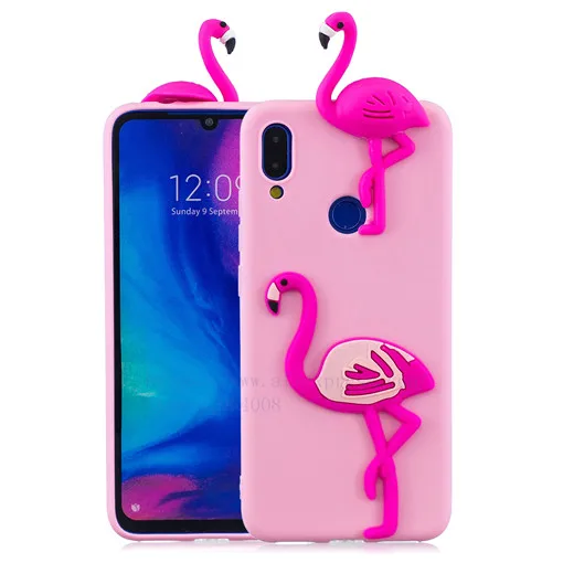 TRISEOLY для Xiaomi Redmi Note 7 Чехол Redmi 7 3D стерео патч мягкий силиконовый бампер набивной чехол с изображением животного для телефона Xiomi Redmi Note7