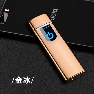 Лазерная зажигалка с логотипом, USB Электронная Вольфрамовая турбо-зажигалка с сенсорным плазменным ARC зажигалки ультра тонкая для сигарет курить