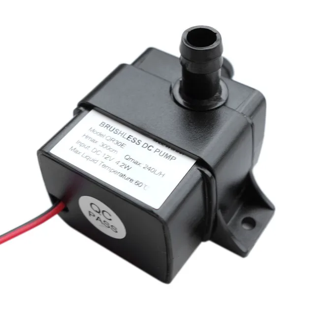 Mini Water Pump DC 12V 4.2W 240L/H Flow Rate Waterproof Brushless Pump