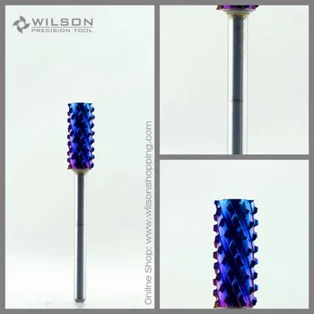 

Small Barrel Ultra Coarse (4XC-1130020)Blue Nano Coating WILSON Carbide Nail Bit For Electric Manicure Drill