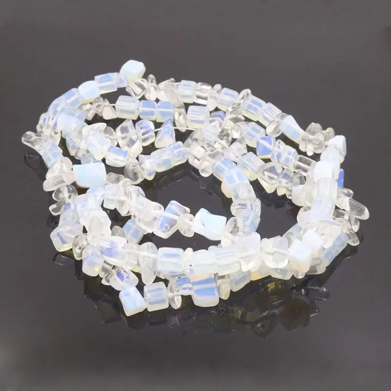 5-9mm Simulated Opalite Beads Stone Pierre De Lune Irregular Moonstone Parts To Make Jewelry 1 String 32inch | Украшения и