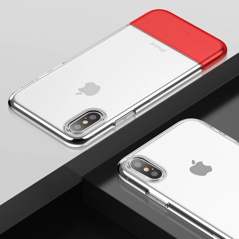 

BASEUS Two Color Splicing PC+ TPU Back Case For iPhone XR / For iPhone XS / XS Max Soft and Hard Hybrid Phone Cases