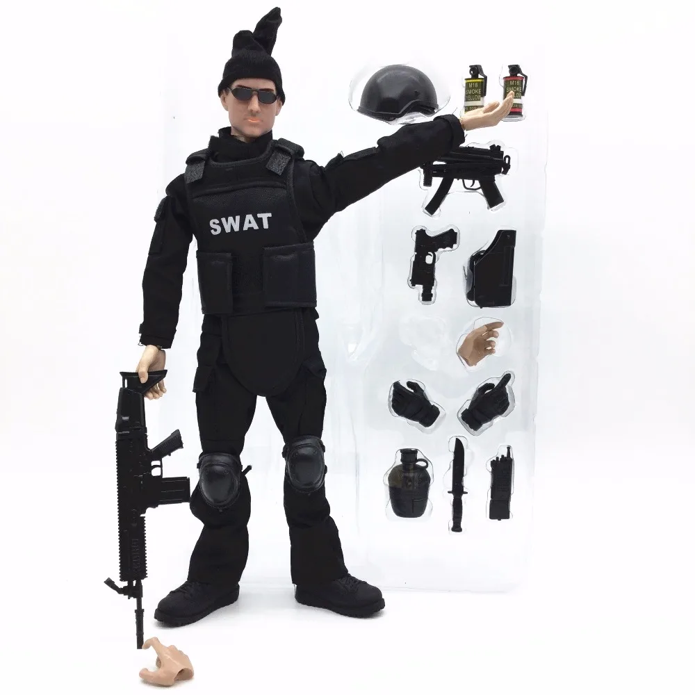 PATTIZ 1/6 12 ''SWAT фигурка модель игрушки Военная армейская боевая игра игрушки для мальчиков на день рождения