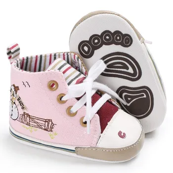 

2018 Baby Shoes New Fashion Printing Stitching Casual Baby Shoes Soft Non-Slip SneakersA