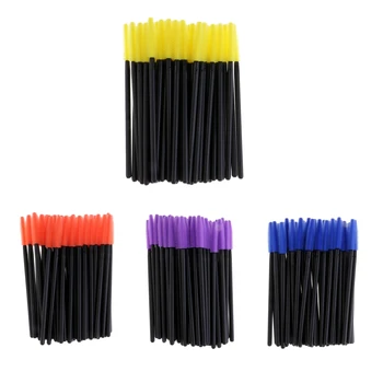 

50Pcs Silicone Eye Lash Extension Eyelash Soft Brushes Mascara Wands Makeup Applicators Set