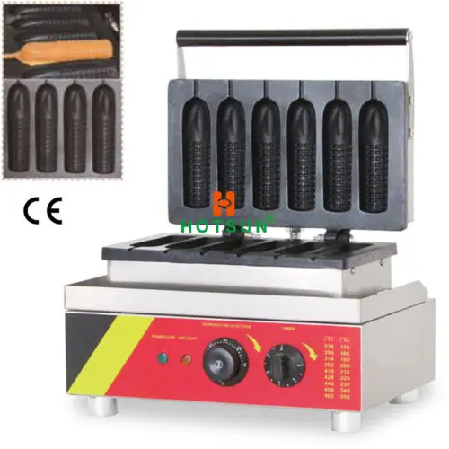 Commercial 110V 220V Electric 6pcs Lolly Waffle Corn Dog Maker Iron