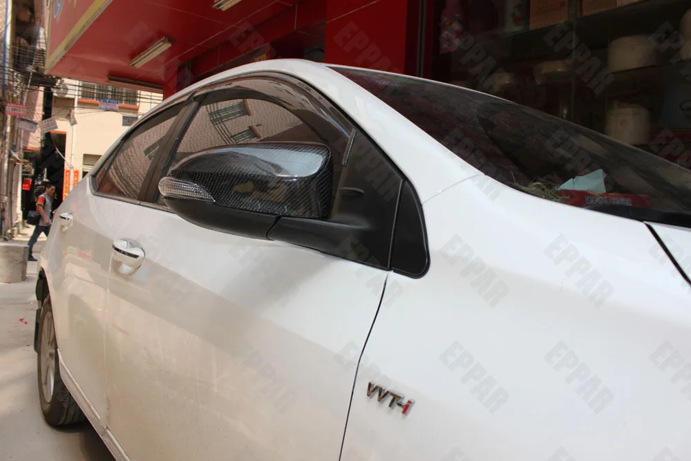 

Real Carbon Fiber Overlay Mirror Covers for 2014+ Toyota Corolla Camry Avalon Prius