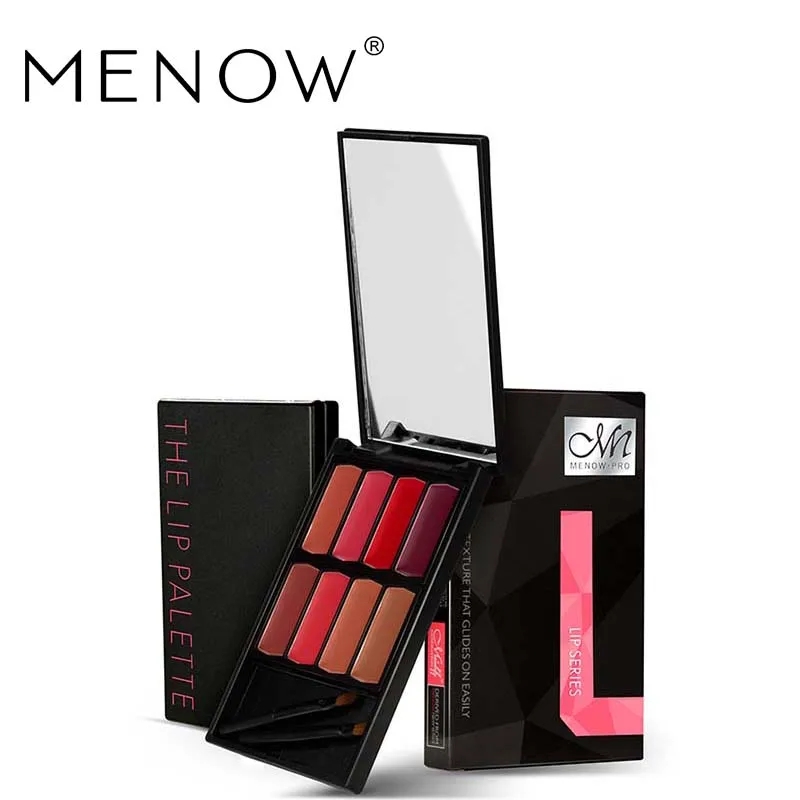 Menow Brand 8 colors Lip Gloss Palette Makeup Waterproof Long Lasting Moisturizer Lipsticks Women beauty lips Cosmetic L501