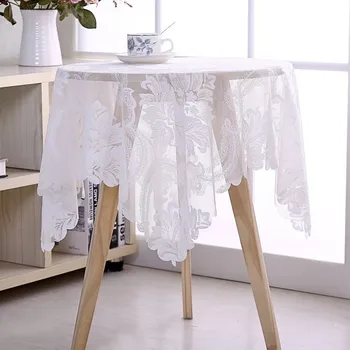 

Square 90cm White Tablecloth Modern Minimalist Fabric Fresh Tea Vintage Wedding Table Cloths Small Round Desk Lace Sofa Towel