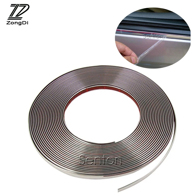 Beste ZD 6 30mm Auto Styling Chrome Decor Strip Stickers Voor Kia Rio 3 Ceed Toyota Corolla 2008 Avensis C HR RAV4 Mazda 3 6 accessoires