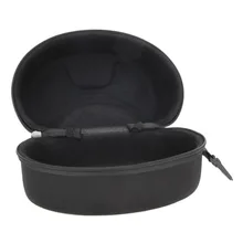 Портативные лыжные очки, защитный чехол для очков, солнцезащитные очки на молнии, сумка для хранения с пряжкой, черный, без очков