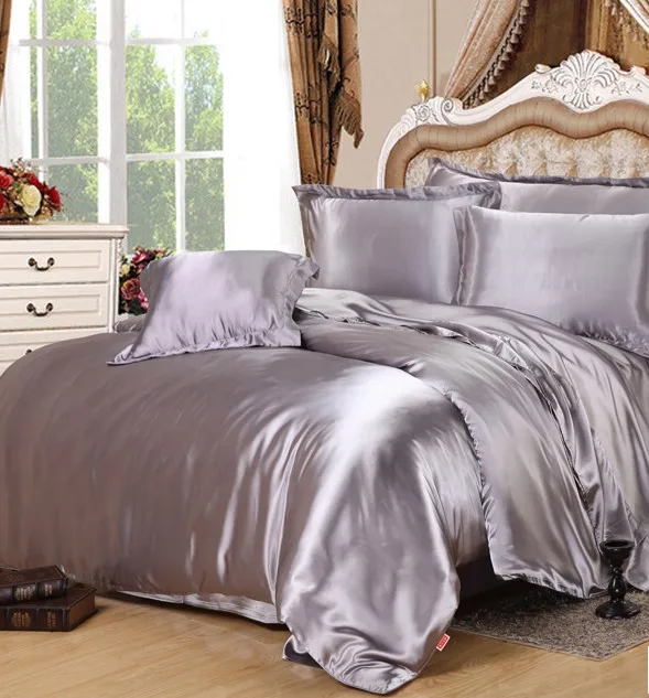 luxury black silk bedding set satin sheets super king size queen queen size satin sheets