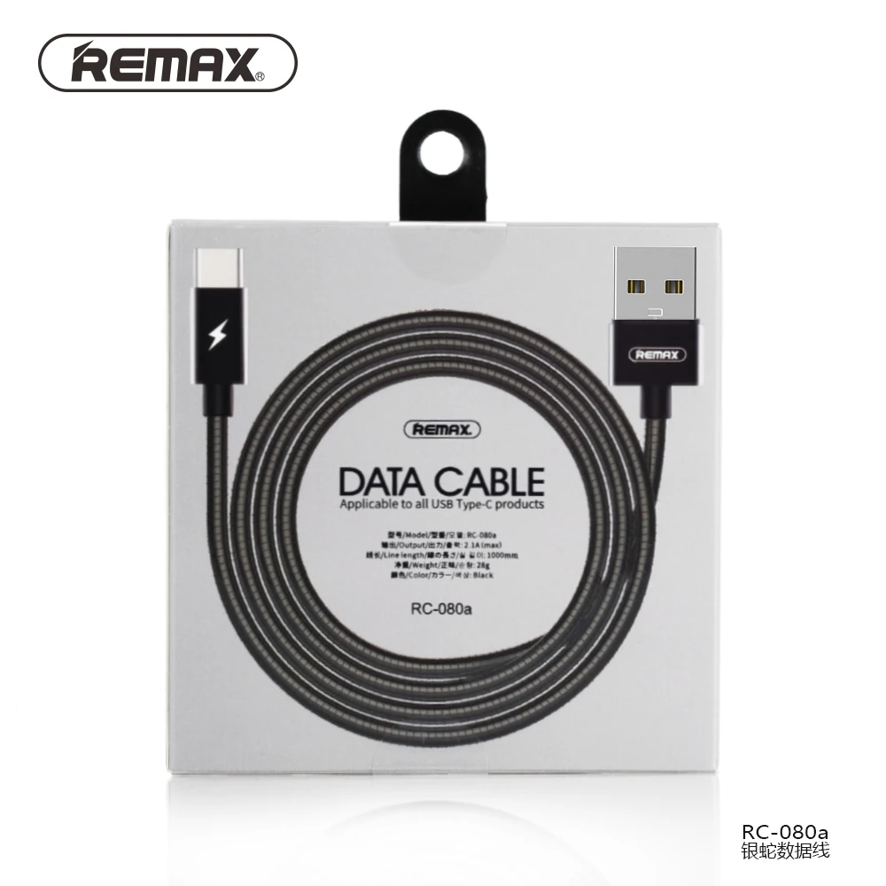 REMAX металлический пружинный провод usb type C кабель для передачи данных 2.1A Быстрая зарядка USB C кабель для xiaomi 4C MI5 redmi 4 pro/samsung S8