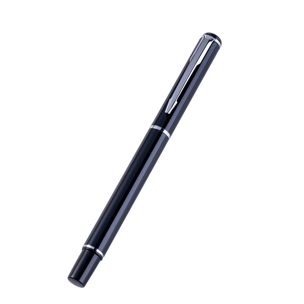 1 шт. Новая металлическая шариковая ручка, гелевая ручка, школьные принадлежности, офисные подарки, деловая ручка - Цвет: Silver bright black