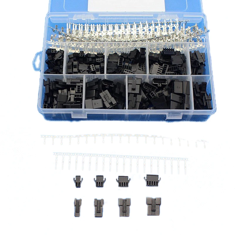 

2.5mm Pitch 2 3 4 5 Pin JST SM Connector Male and Female Plug Housing Connector Adaptor Assortment Kit 560Pcs(560Pcs)
