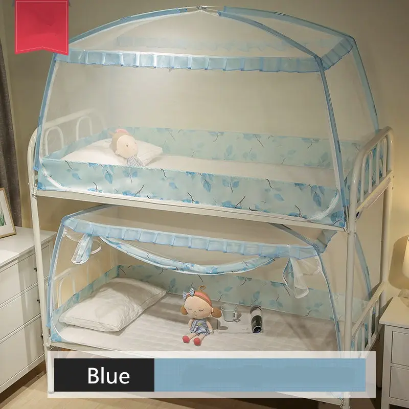 

New 1 Piece 0.9m Mosquito Net For Dormitory Students Bunk Bed Kids Small Bed Mongolian Yurt Mosquito Net With Lace Decor 3 Color