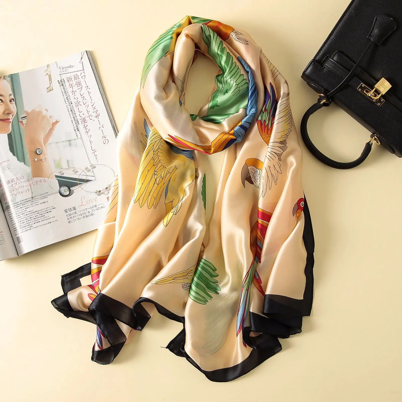 Женский шелковый шарф, женский шарф из пашмины с принтом, женские шали и палантины, длинное пляжное полотенце, платок хиджаб для мусульман, палантин