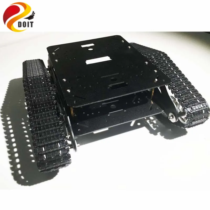 Official DOIT Caeser TD300 4WD Tracked Metal Tank Car Chassis Smart Robot Toy Robotic Competition