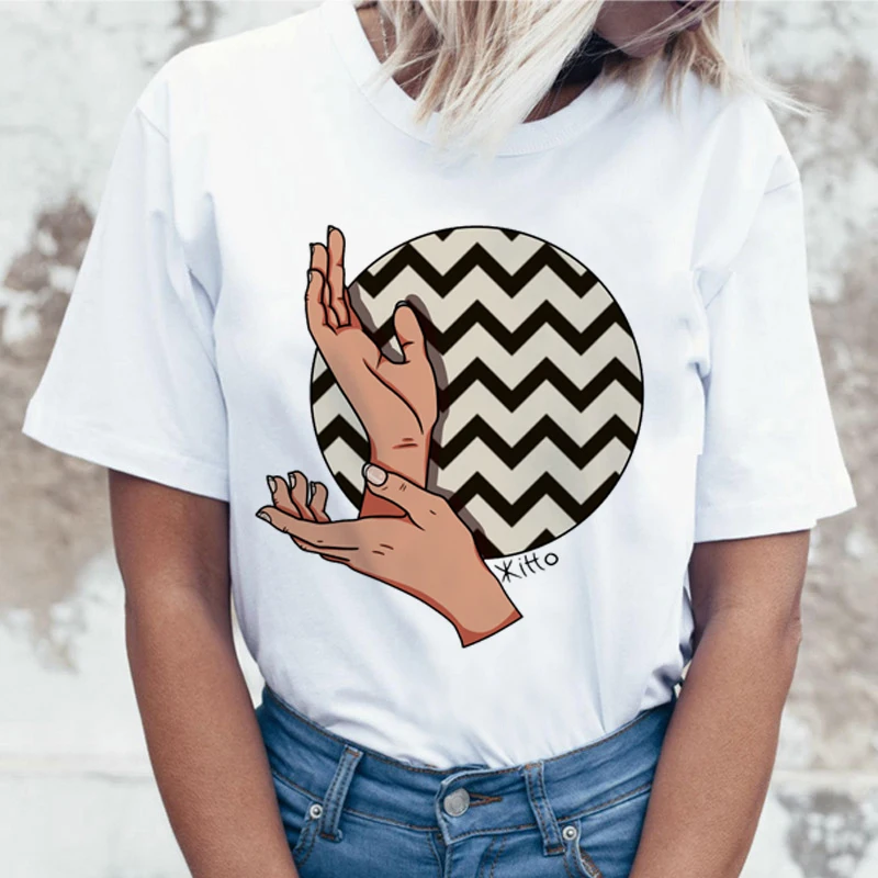 Твин Пикс футболка Женская Harajuku Ullzang Who Killed Laura Palmer футболка с графическим рисунком 90s эстетические футболки женские - Цвет: 4019