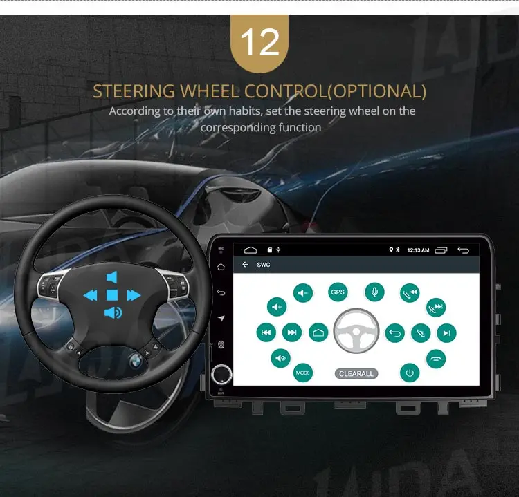 Top LJDA 9 Inch Android 9.1 Car DVD Player For KIA RIO 2017 2018 GPS Navigation 1Din Car Radio Multimedia WIFI Stereo RDS AutoAudio 14
