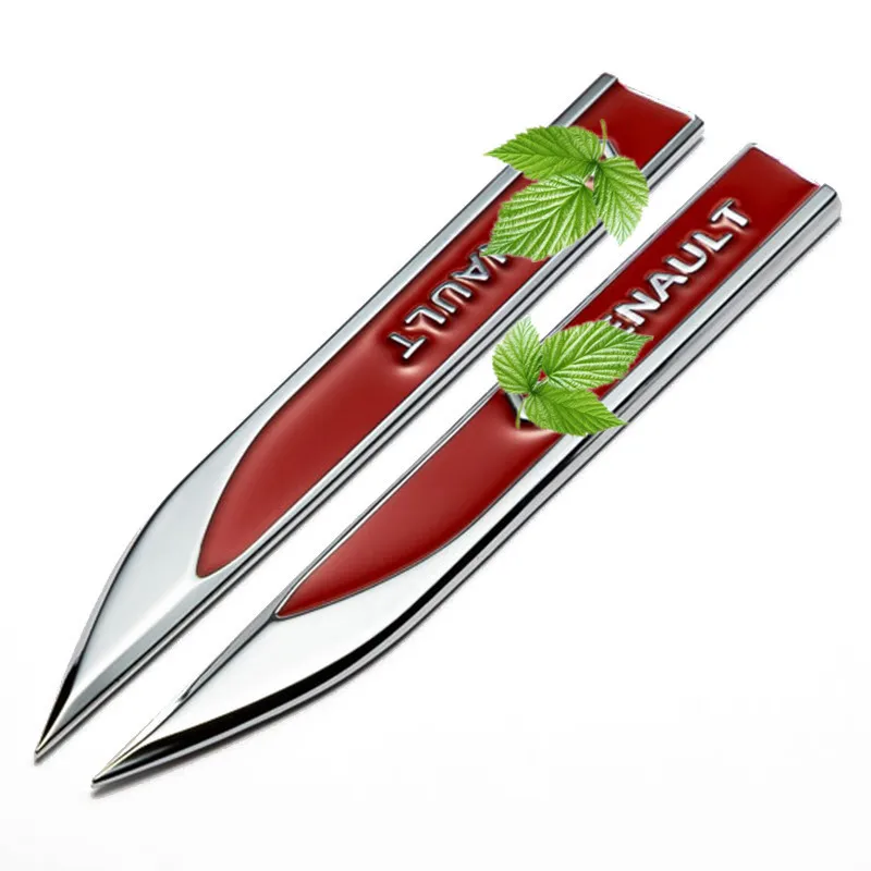 

2PCS Auto parts 3D metal blade standard leaf plate side standard For Renault Koleos Kadjar Fluence Captur Megane RS
