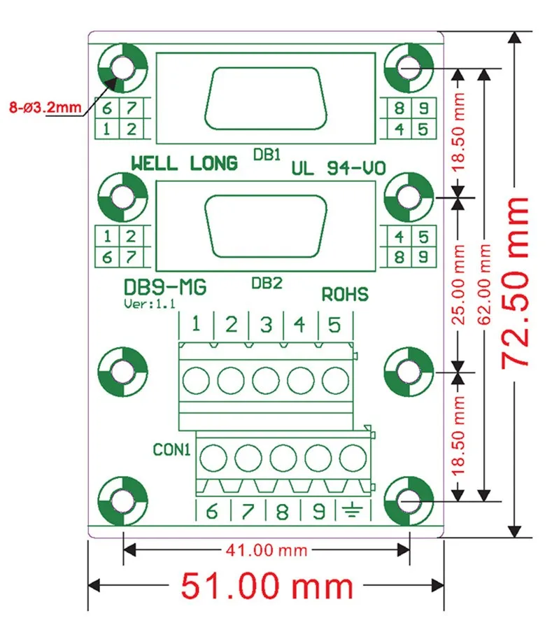 Distribuição De Energia Montagem Em Trilho Módulo De Interface Bordo De