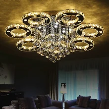 Crystal Modern LED Ceiling chandelier for living room bedroom Ceiling installation stainless steel chandelier lighting fixture american k9 crystal chandelier ceiling mediterranean minimalist home crystal chandelier tree chandelier ceiling lamp led fixture