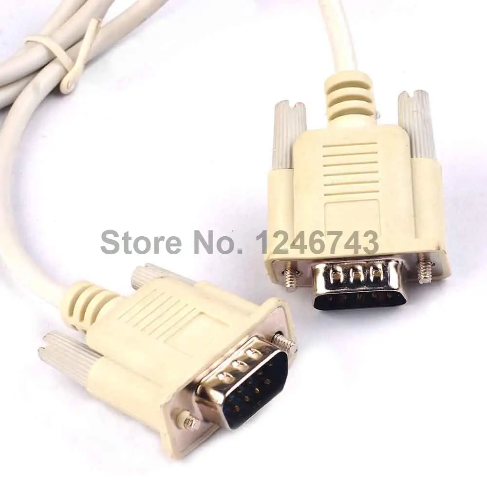 1PCS 1.5M Serial RS232 9 Pin Male To Male DB9 9 Pin COM Port Converter Connector Adapter Extension Cable for PC
