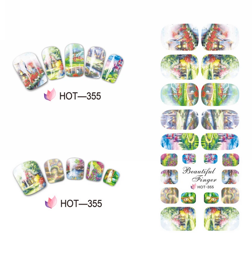 

UPRETTEGO NAIL ART BEAUTY WATER DECAL SLIDER NAIL STICKER FULL COVER TREE XMAS SANTA FEATHER FUZZY HOT355-360