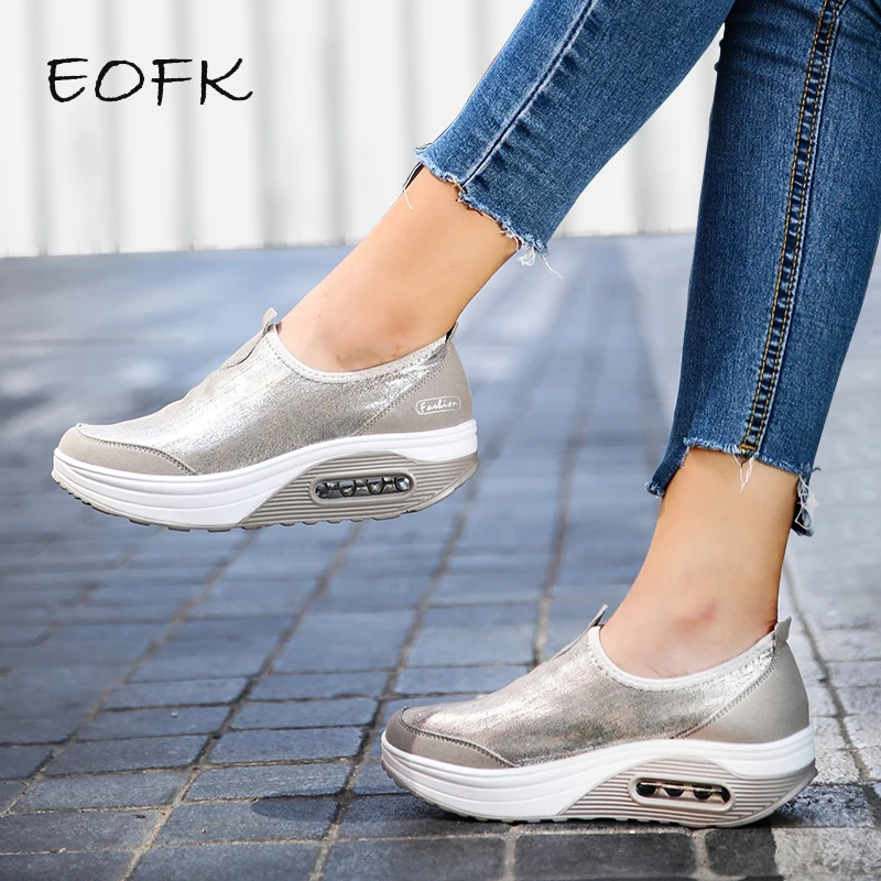 Meilleur EOFK Femmes Plat Plate Forme Chaussures Femme Mocassins Mode Glissement des Femmes Sur Peu Profonde Swing Casual Chaussures Femmes Appartements zapatos de mujer