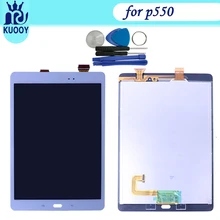 P550 LCD Layar Sentuh baru Untuk Samsung Galaxy Tab 9.7 SM-P550 P550 Layar Sensor Kaca Panel Sentuh Digitizer Perakitan + ALAT
