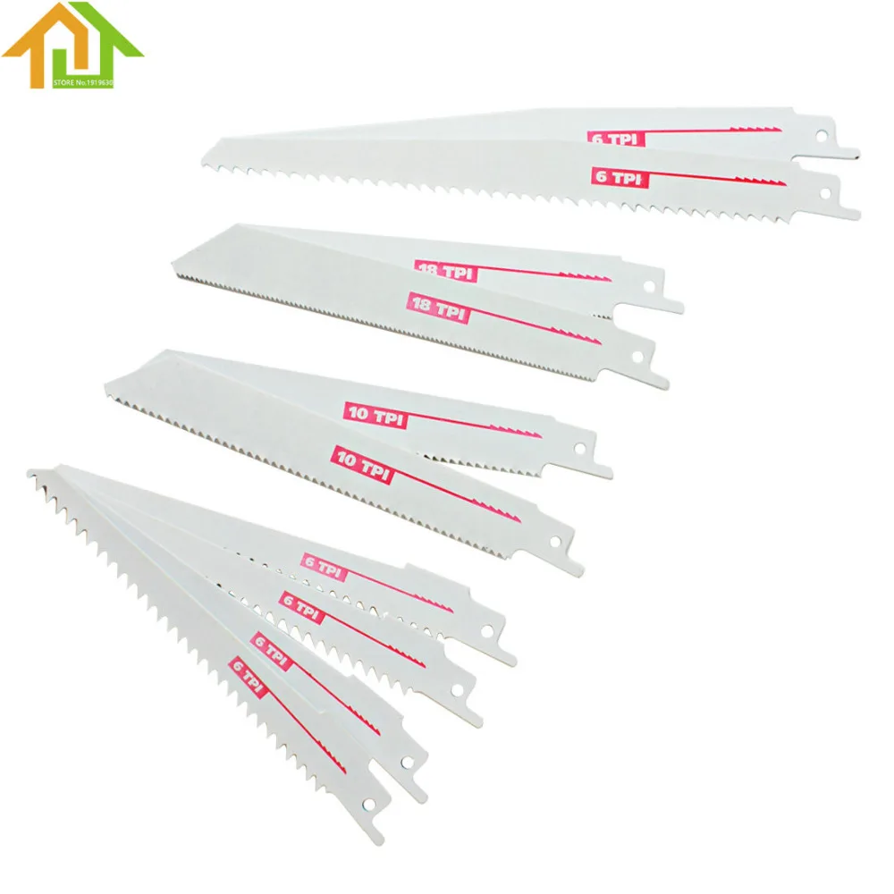 10pcs Woodworking Bi Metal 6 8" Reciprocating Saw Blades-in Saw Blades