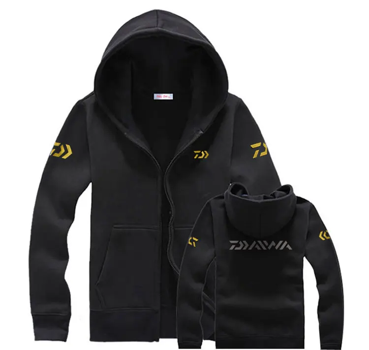 

2019 NEW DAIWA Autumn And Winter DAWA Keep warm Long sleeve Hooded Windproof Plus velvet thicken outdoors DAIWAS Free shipping