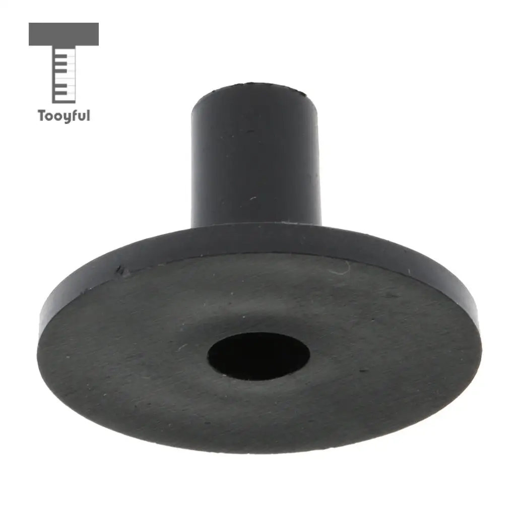 Tooyful Durable Plastic Drum Set Cymbal Stand Sleeve with Flange Base DIY Percussion Instrument Parts Black