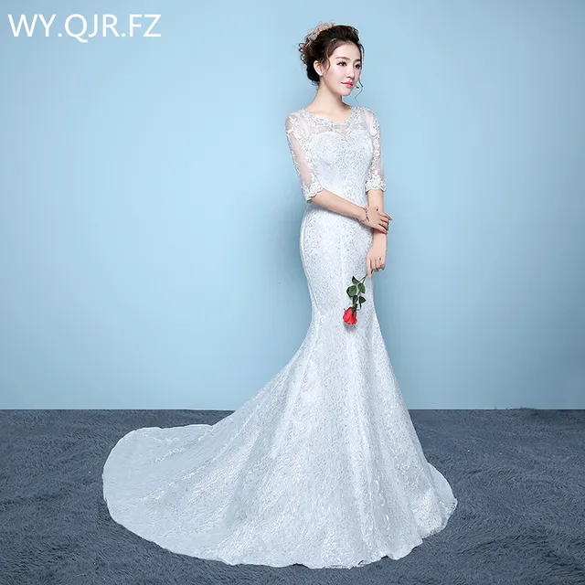 N042b New Spring Summer 2017 Lace Up Fish Tail Slim Halter Bride N042b New Spring Summer 2017 Lace Up Fish Tail Slim Halter Bride Wedding Party Dress