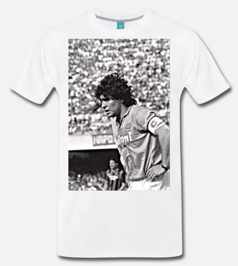 

T-SHIRT DIEGO ARMANDO MARADONA NAPOLI CALCIO VINTAGE ANNI 80 S-M-L-XL-2XL-3XL - 2