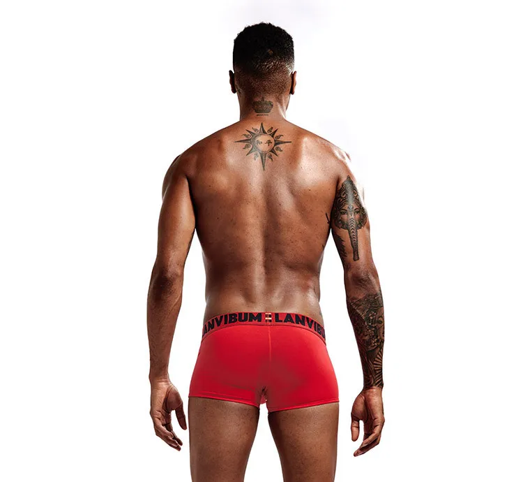 Men Breathable Boxers Soft Cotton Boxers Underwear Men Underpant U Convex Pouch  Men's Underwear Shorts Slips Cueca sexy guy underwear