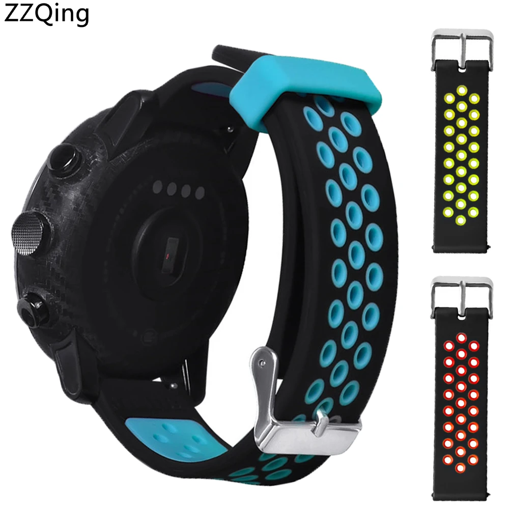 

Huami Amazfit Stratos Pace 2 Strap Silicone Double color band Smart Watch Quick install FOR Xiaomi huami amazfit Pace 2 belt