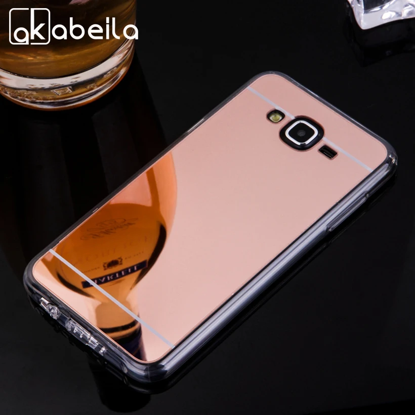 

AKABEILA Cover For Samsung Galaxy J7 2015 Phone Cases Back Cover J700F J700F/DS J700H/DS J700M Soft PC Mirror Case Covers Hood
