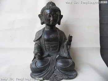 

12 Tibet Pure bronze Copper Buddhism Tathagata Rulai Bhaisajyaguru Buddha Statue Discount 55%