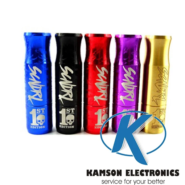 New model Colorful Scndrl Mechanical Mod 24mm Brass SCNDRL Mech MOD Magnetic button fit 18650 battery