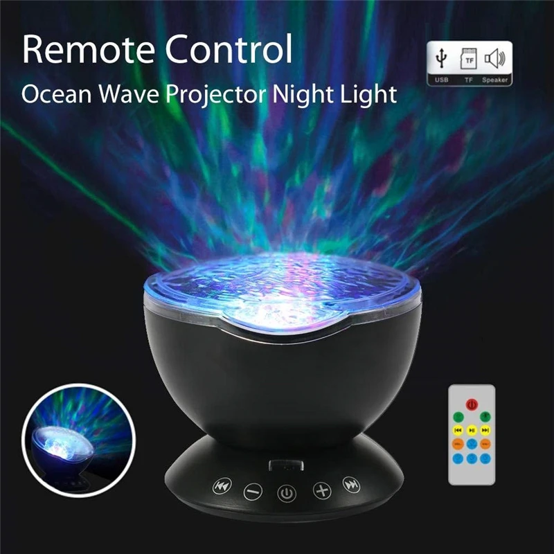 

Ocean Wave Starry Sky Aurora LED Night Light Projector Luminaria Novelty Lamp USB Lamp Nightlight Illusion For Baby Children kid