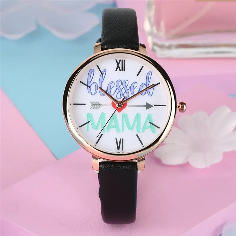

Women Watches Quartz Analog Watch Leather Band Wristwatch Blessed Mama Series Clock Women Premium montres femme zegarek damski