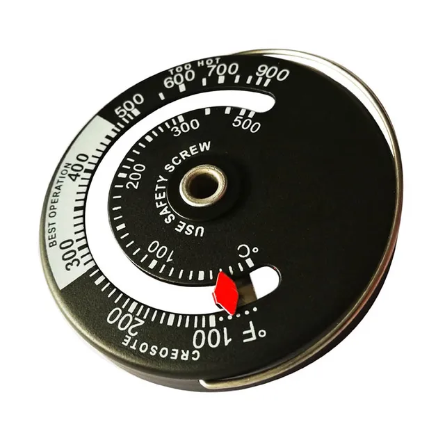 1 Pcs Fireplace Thermometer Wood Log Burning Stove Pipe Fire Flue