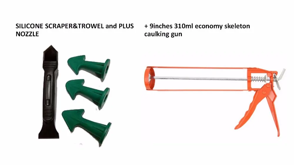 Экономичная заготовка-шприц для заделки щелей с силиконовым герметизатором швабра и скребок плюс набор сопла