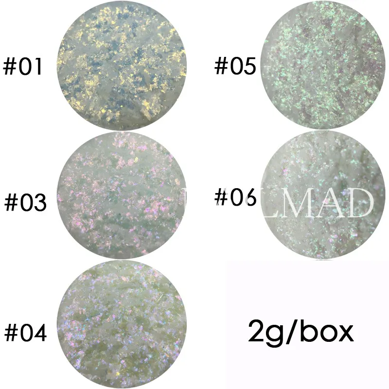 3ml/box Chrome Flakes Bling Nail Flecks Powder Nail Art Glitter Dust Galaxy Glitter Powder Solvent Resistant Glitter